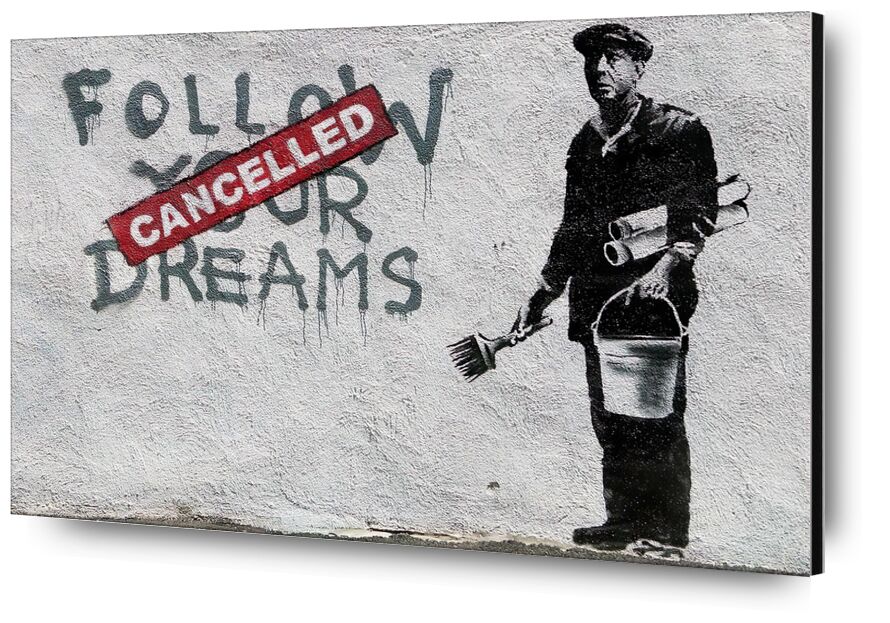 Dreams Cancelled desde Bellas artes, Prodi Art, Grafidad, mural, pared, arte callejero, Sueños, Banksy