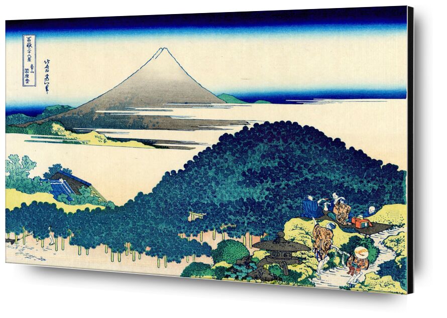 Pinos Redondeados en Aoyama desde Bellas artes, Prodi Art, naturaleza, caligrafía, dibujo, montañas, alfiler, mont Fuji, Hokusai