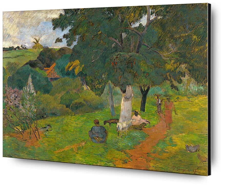 Kommen und Gehen, Martinique von Bildende Kunst, Prodi Art, Tiere, Baum, Frau, Mann, Gauguin, Paul Gauguin, Verdures, Landschaft