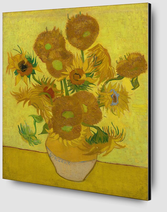 Sunflowers - VINCENT VAN GOGH 1889 desde Bellas artes Zoom Alu Dibond Image