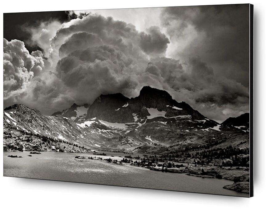 Garnet Lake, California von Bildende Kunst, Prodi Art, Sturm, Amerika, vereinigte Staaten, Kalifornien, ANSEL ADAMS, See, Berge, Wolken, Wald, Bäume, Baum