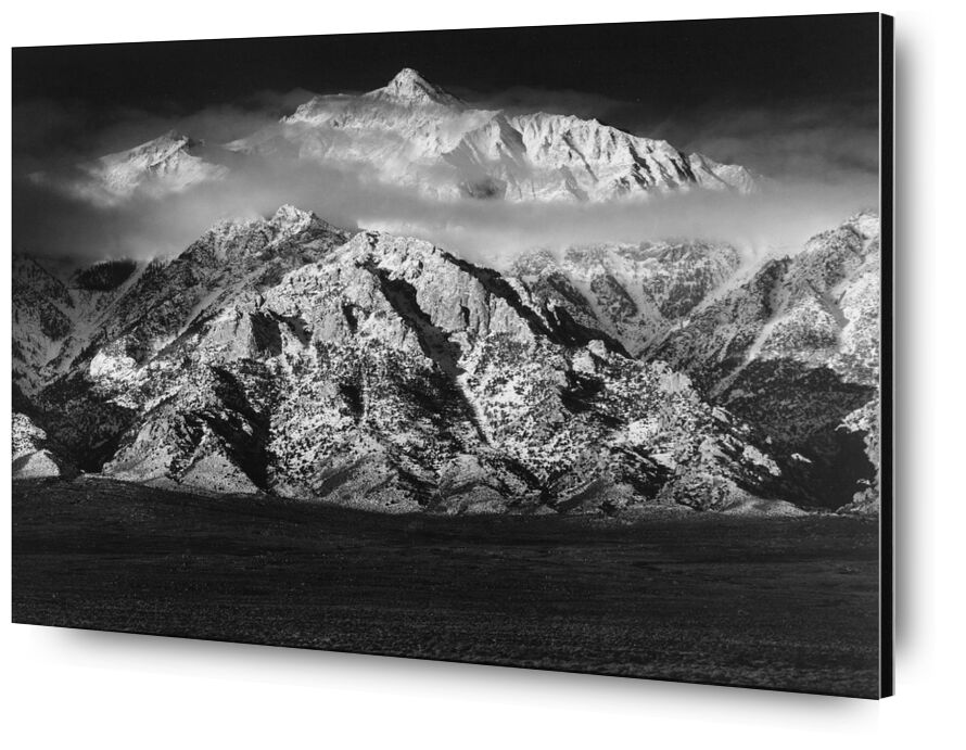 Mountain Williamson, Sierra Nevada - ANSEL ADAMS 1949 from Fine Art, Prodi Art, ANSEL ADAMS, black-and-white, meadow, clouds, sky, mountains