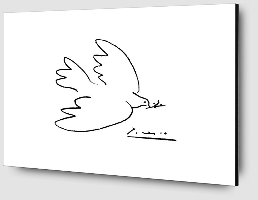 La colombe de paix - PABLO PICASSO de AUX BEAUX-ARTS Zoom Alu Dibond Image