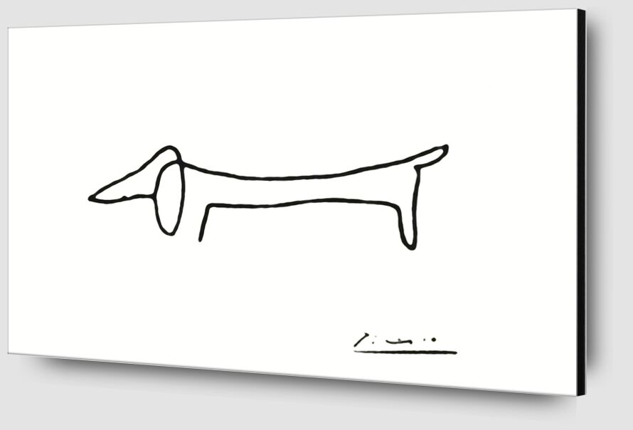 Le chien - PABLO PICASSO de AUX BEAUX-ARTS Zoom Alu Dibond Image