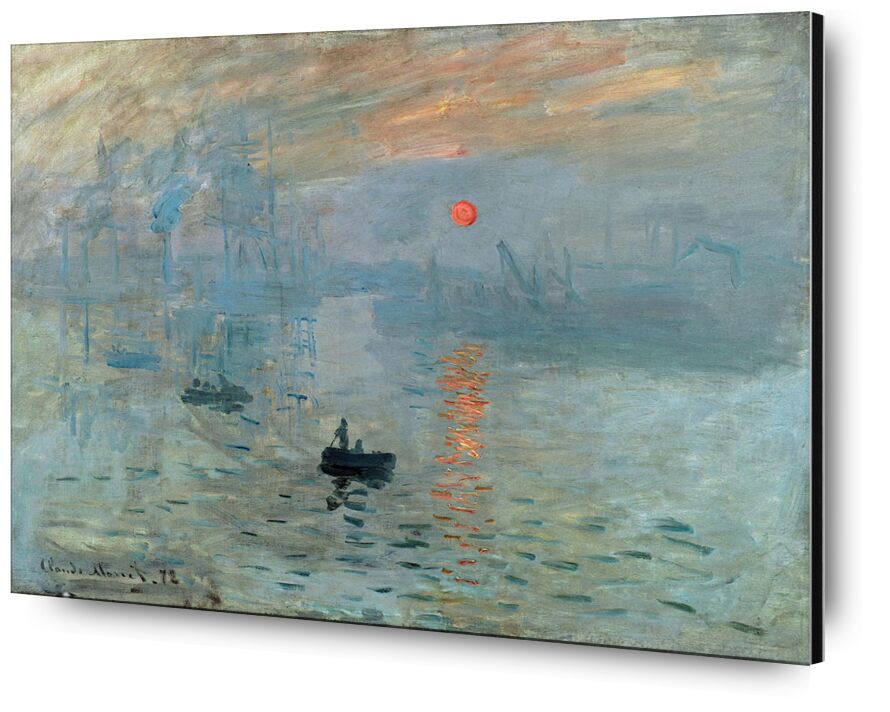 Impression, Sunrise 1872 von Bildende Kunst, Prodi Art, Meer, Ozean, Boot, Sonne, Boot, Schiff, Fabrik, CLAUDE MONET, arbeiten