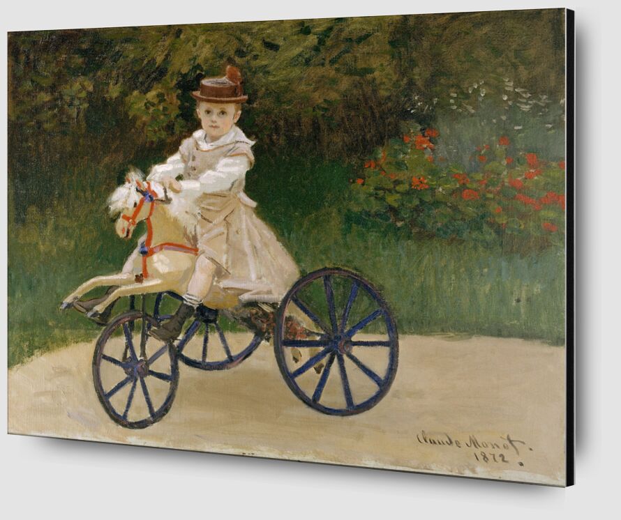 Jean Monet sur son cheval à bascule - CLAUDE MONET 1872 de AUX BEAUX-ARTS Zoom Alu Dibond Image