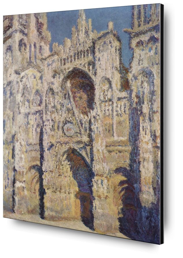 Rouen Cathedral, West Facade, Sunlight - CLAUDE MONET 1894 from Fine Art, Prodi Art, place of prayer, fair, downtown, Rouen, CLAUDE MONET, spirituality, Sunday, painting, city, church, cathedral, France