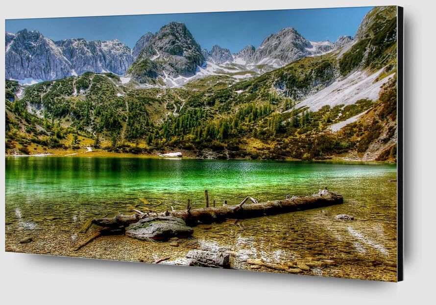 Green lake from Aliss ART Zoom Alu Dibond Image