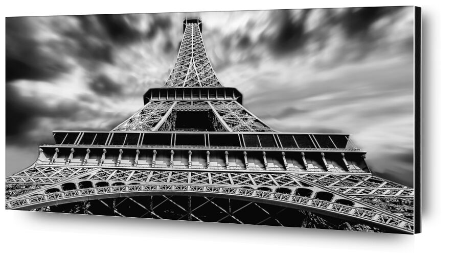 Colère du ciel de Aliss ART, Prodi Art, Urbain, la tour, grand, perspective, paris, coup bas, point de repère, tour Eiffel, noir et blanc, architecture