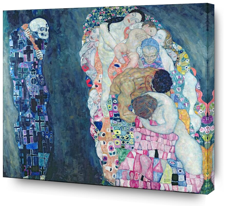 La mort et la vie, vers 1911 - Gustav Klimt de Beaux-arts, Prodi Art, cercle de la vie, abstrait, peinture, mort, la vie, KLIMT