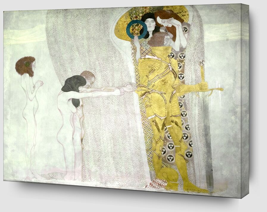 Frise de Beethoven inspirée de la 9e symphonie de Beethoven - Gustav Klimt de Beaux-arts Zoom Alu Dibond Image
