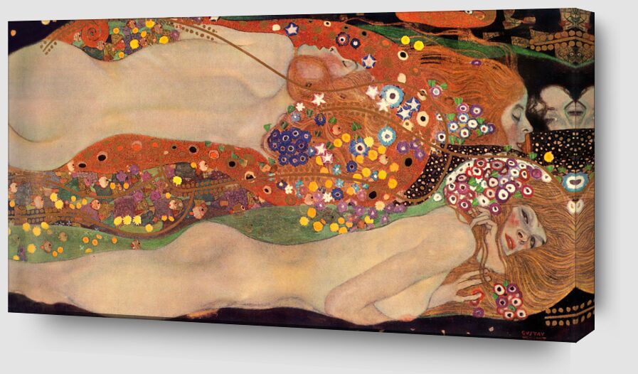 Water Serpents II - Gustav Klimt from AUX BEAUX-ARTS Zoom Alu Dibond Image