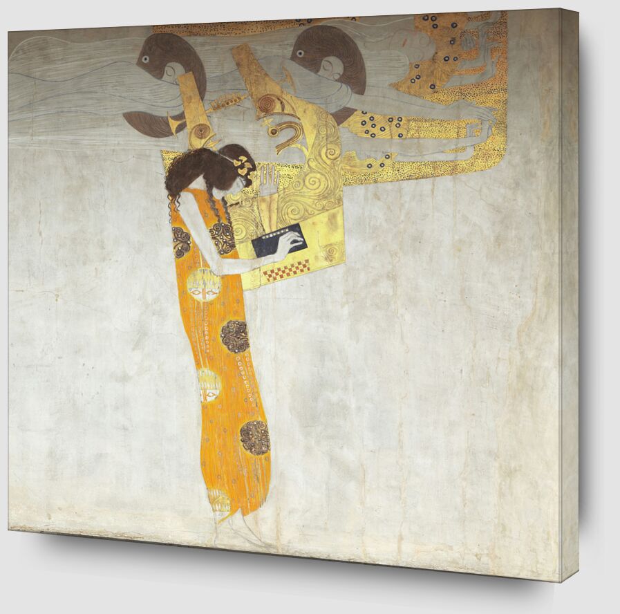 Beethovenfrieze, Allegory of Poetry - Gustav Klimt von Bildende Kunst Zoom Alu Dibond Image