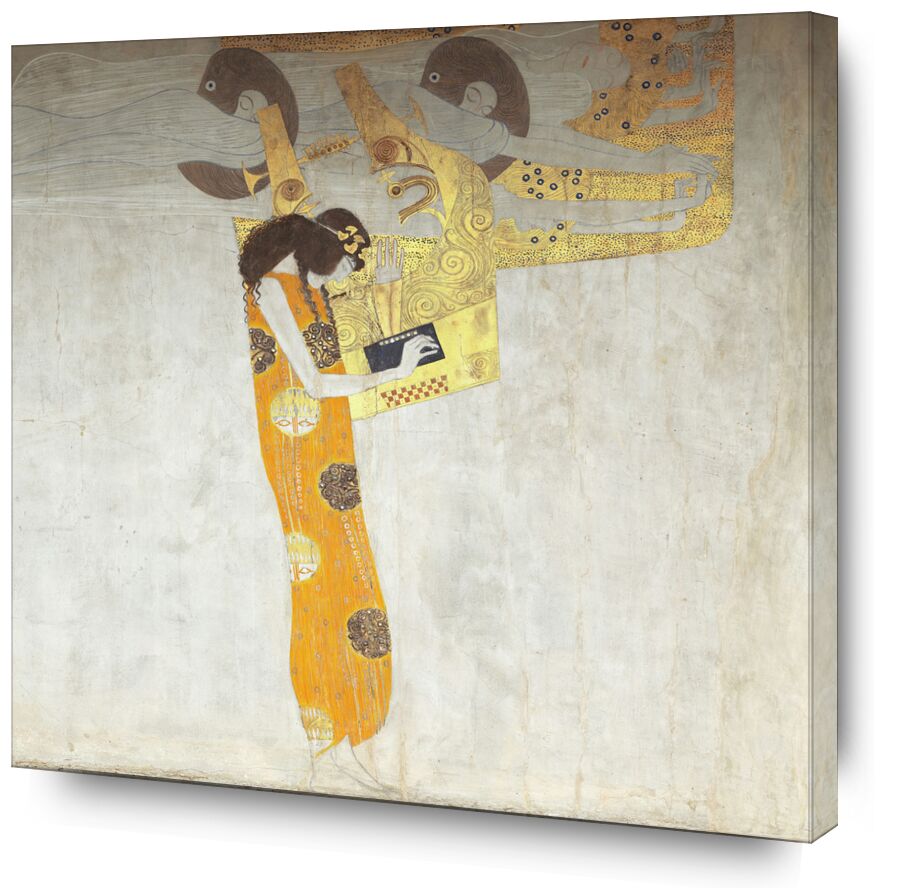 Beethovenfrieze, allégorie de la poésie - Gustav Klimt de Beaux-arts, Prodi Art, poésie, abstrait, femme, peinture, la musique, KLIMT