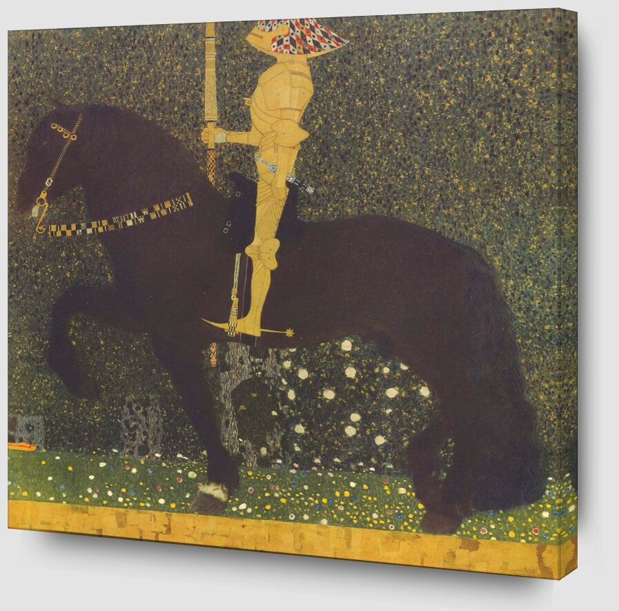 La vie est un combat (Le Chevalier d'or) 1903 - Gustav Klimt de Beaux-arts Zoom Alu Dibond Image