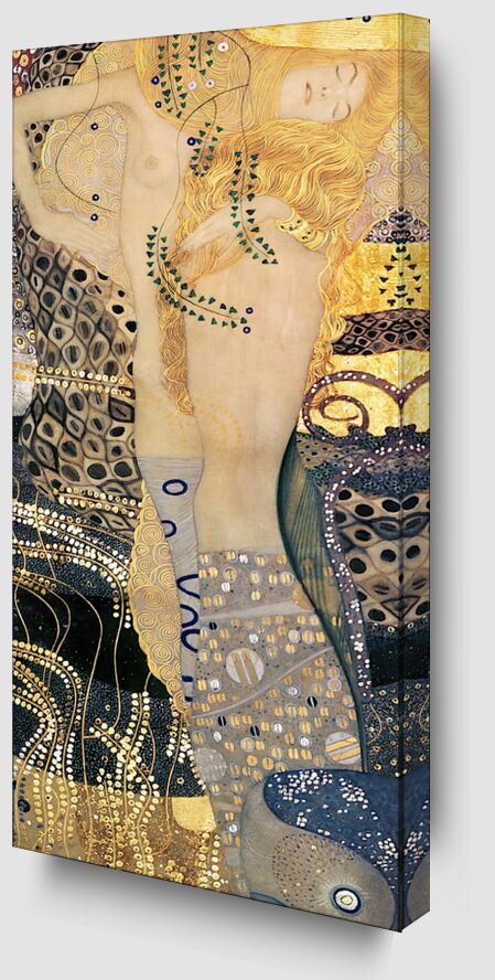 Water Snakes I - Gustav Klimt von Bildende Kunst Zoom Alu Dibond Image