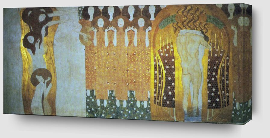 La Frise Beethoven - Gustav Klimt de Beaux-arts Zoom Alu Dibond Image