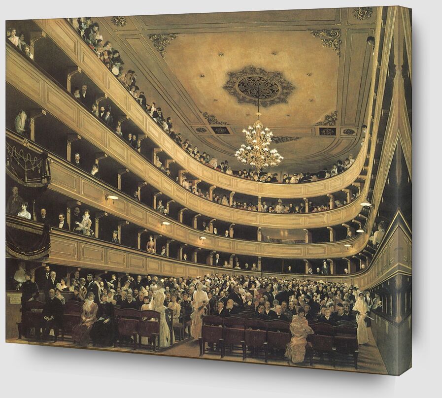 The Auditorium of the Old Castle Theatre, 1888 desde Bellas artes Zoom Alu Dibond Image