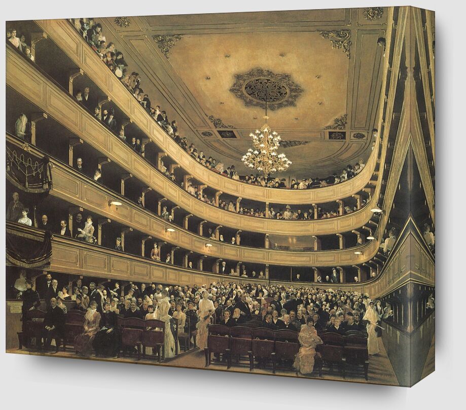 The Auditorium of the Old Castle Theatre, 1888 - Gustav Klimt from Fine Art Zoom Alu Dibond Image