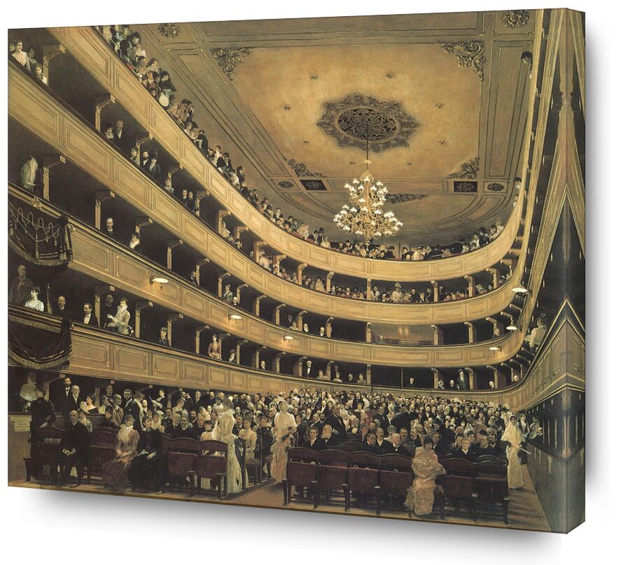 The Auditorium of the Old Castle Theatre, 1888 - Gustav Klimt von Bildende Kunst, Prodi Art, KLIMT, Chateau, Malerei, Oper, Theater, realistisch
