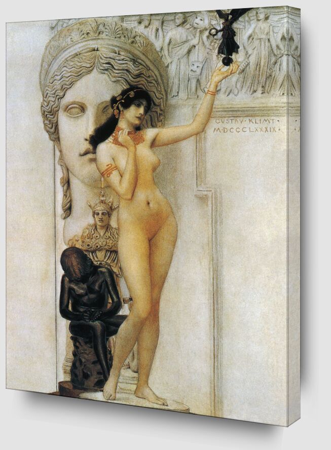 Allegory of Sculpture - Gustav Klimt from AUX BEAUX-ARTS Zoom Alu Dibond Image