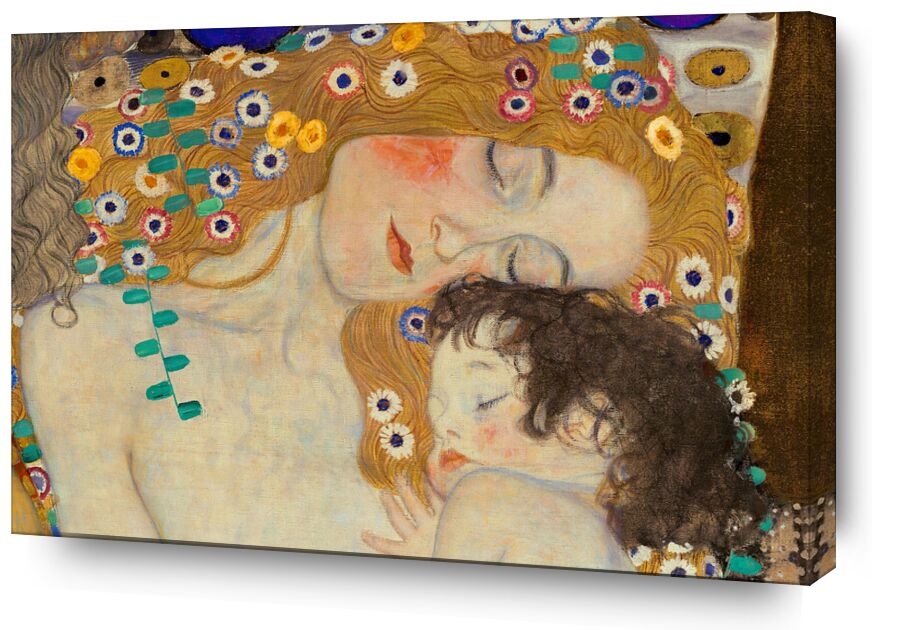 Mother and Child (detail from The Three Ages of Woman) - Gustav Klimt from AUX BEAUX-ARTS, Prodi Art, KLIMT, mother, child, painting, flowers