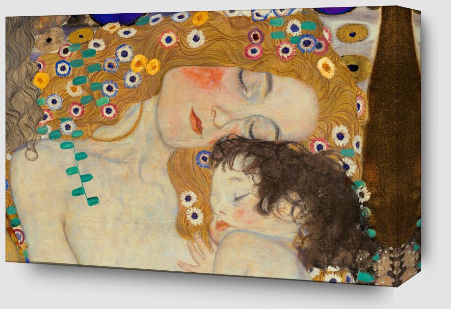 Mother and Child (detail from The Three Ages of Woman) - Gustav Klimt from Fine Art Zoom Alu Dibond Image