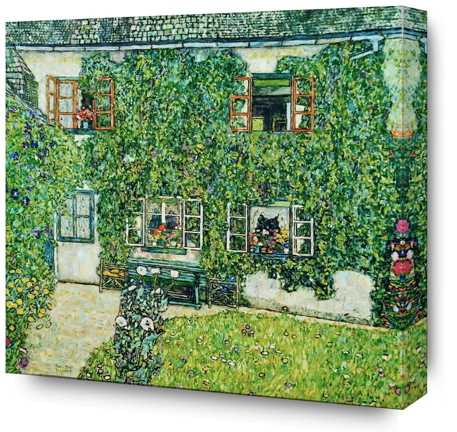 Forestry House in Weissenbach on Attersee-Lake - Gustav Klimt from Fine Art, Prodi Art, KLIMT, House, countryside, nature, Villa