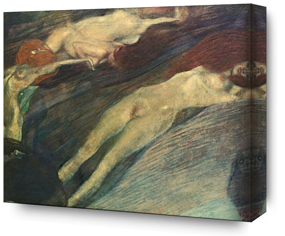 Moving Water - Gustav Klimt from Fine Art, Prodi Art, KLIMT, water, women, nude