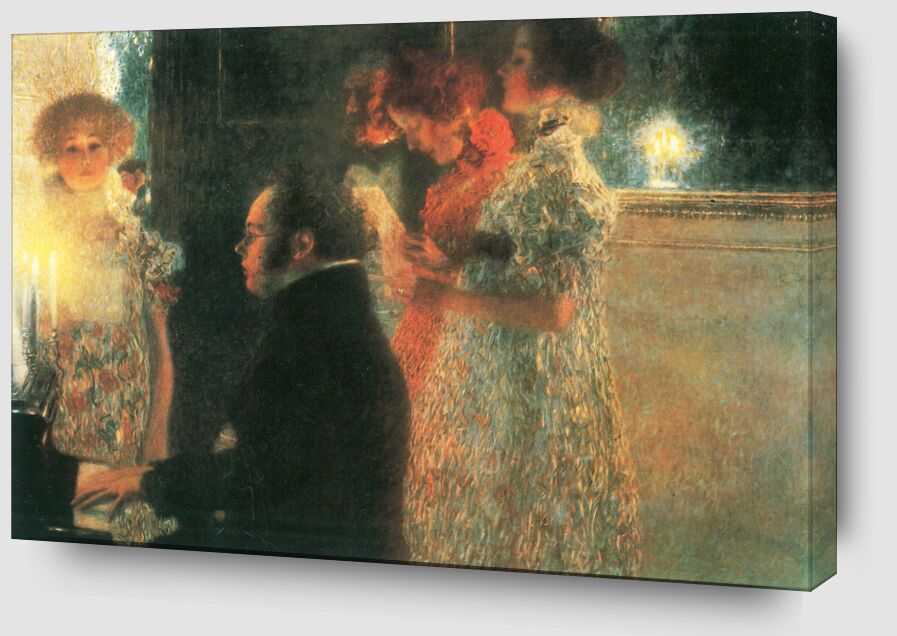 Schubert at the Piano - Gustav Klimt von Bildende Kunst Zoom Alu Dibond Image
