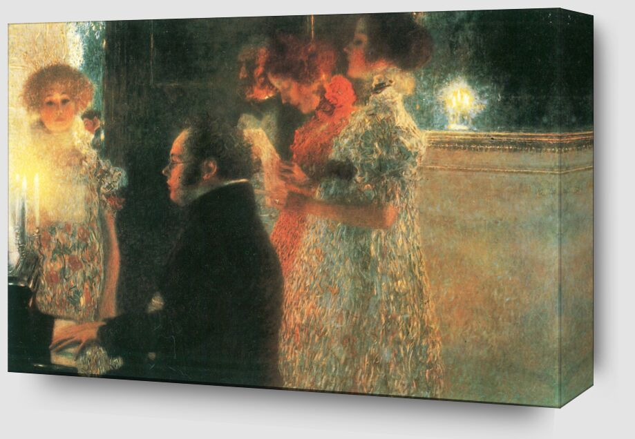 Schubert at the Piano - Gustav Klimt from Fine Art Zoom Alu Dibond Image