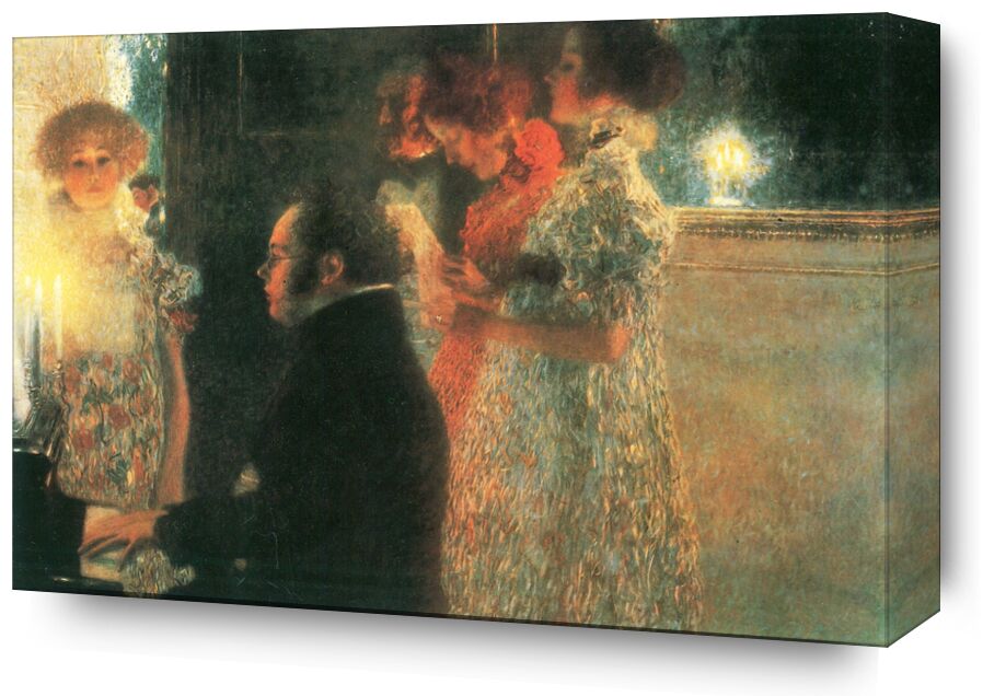 Schubert at the Piano - Gustav Klimt from Fine Art, Prodi Art, KLIMT, music, woman, painting, plan