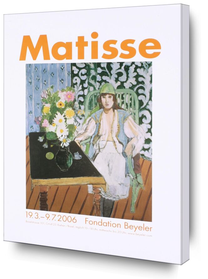 La Table Noire - Henri Matisse de Beaux-arts, Prodi Art, Matisse, table, cuisine, femme, chapeau, fleurs