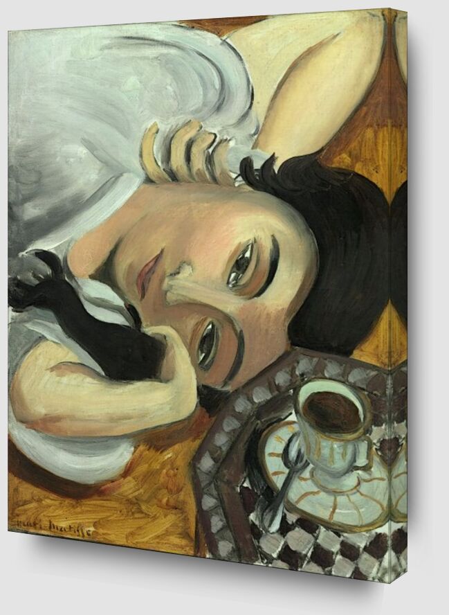 Lorette avec une Tasse de Café, 1917 - Henri Matisse de Beaux-arts Zoom Alu Dibond Image