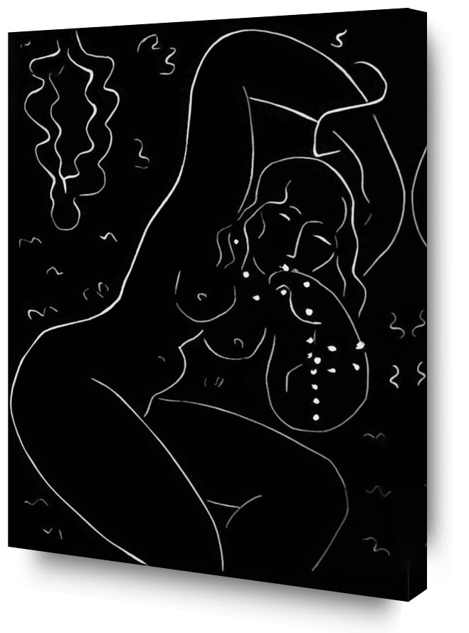 Nude with Bracelet - Henri Matisse von Bildende Kunst, Prodi Art, Matisse, Schwarz und weiß, Zeichnung, Bleistift, nackt, Frau, Schmuck, Armband