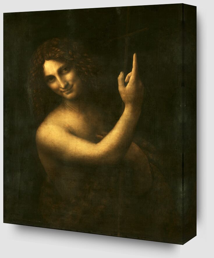 Saint John the Baptist - Leonardo de Vinci from Fine Art Zoom Alu Dibond Image