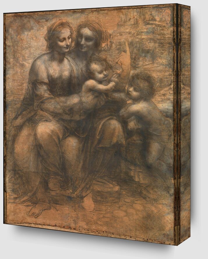 The Virgin and Child with Saint Anne and Saint John the Baptist - Leonardo da Vinci from Fine Art Zoom Alu Dibond Image