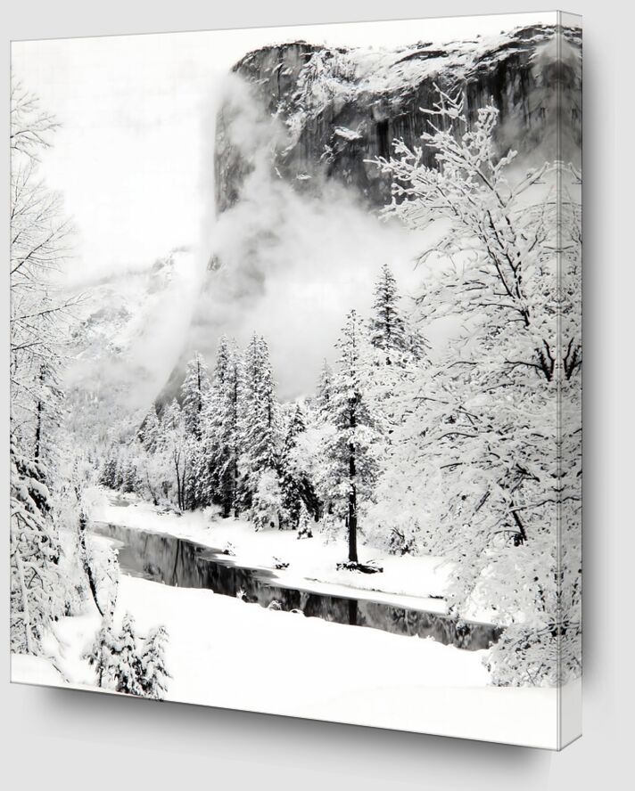 El Capitan, Winter Yosemite National Park, California serie - Ansel Adams von Bildende Kunst Zoom Alu Dibond Image