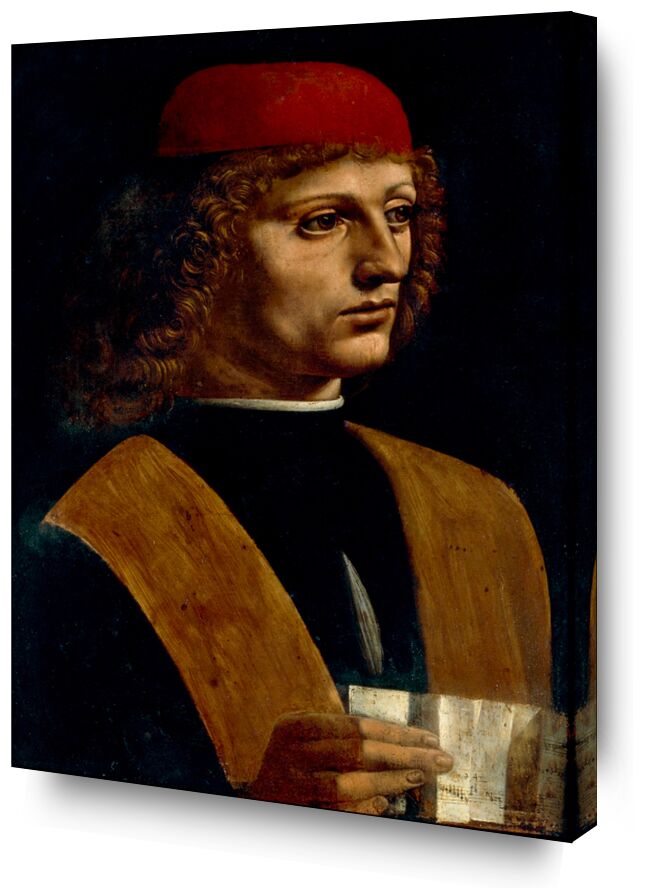 Portrait d'un musicien - Léonard de Vinci de Beaux-arts, Prodi Art, Leonard de Vinci, musique, portrait, musicien