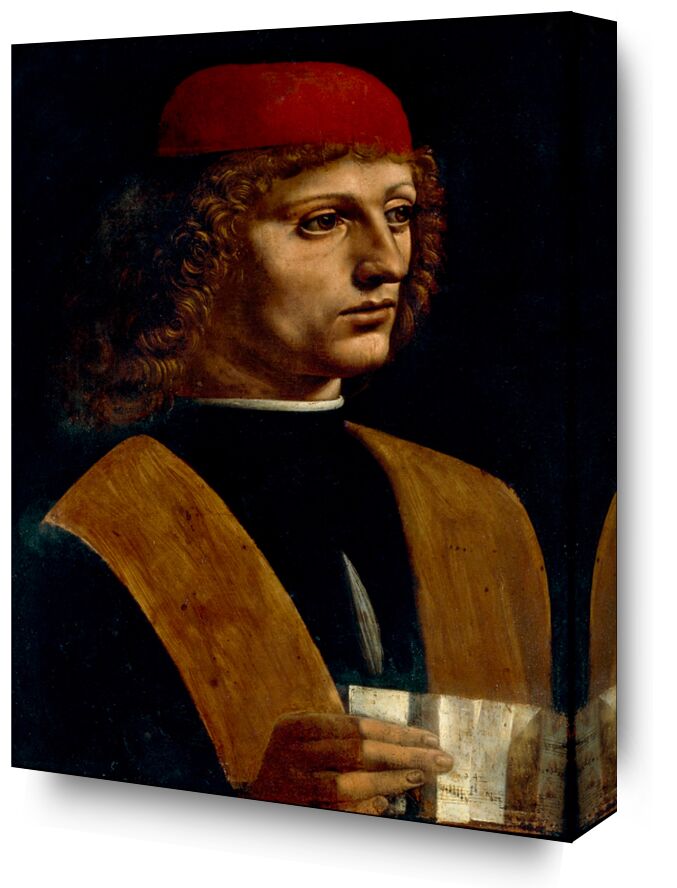 Portrait of a musician - Leonardo da Vinci from Fine Art, Prodi Art, Leonard de Vinci, music, portrait, musician