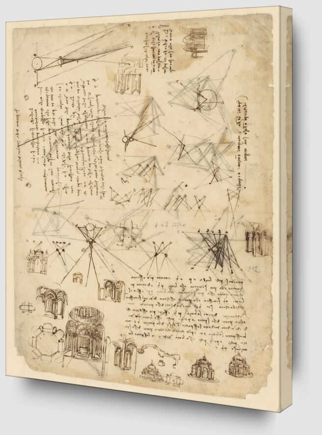 Atlantic codex - Leonardo da Vinci from AUX BEAUX-ARTS Zoom Alu Dibond Image