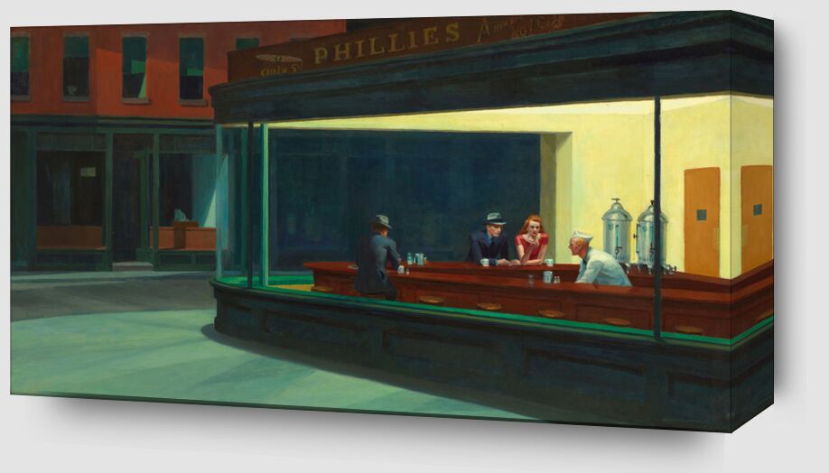 Nighthawks - Edward Hopper from Fine Art Zoom Alu Dibond Image