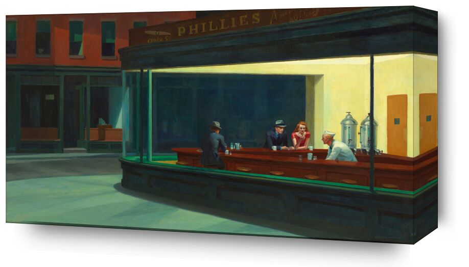 Nighthawks - Edward Hopper from Fine Art, Prodi Art, street, coffee, bar, Edward Hopper, night, new york