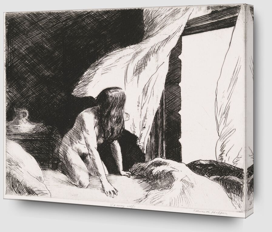 Vent du Soir - Edward Hopper de Beaux-arts Zoom Alu Dibond Image