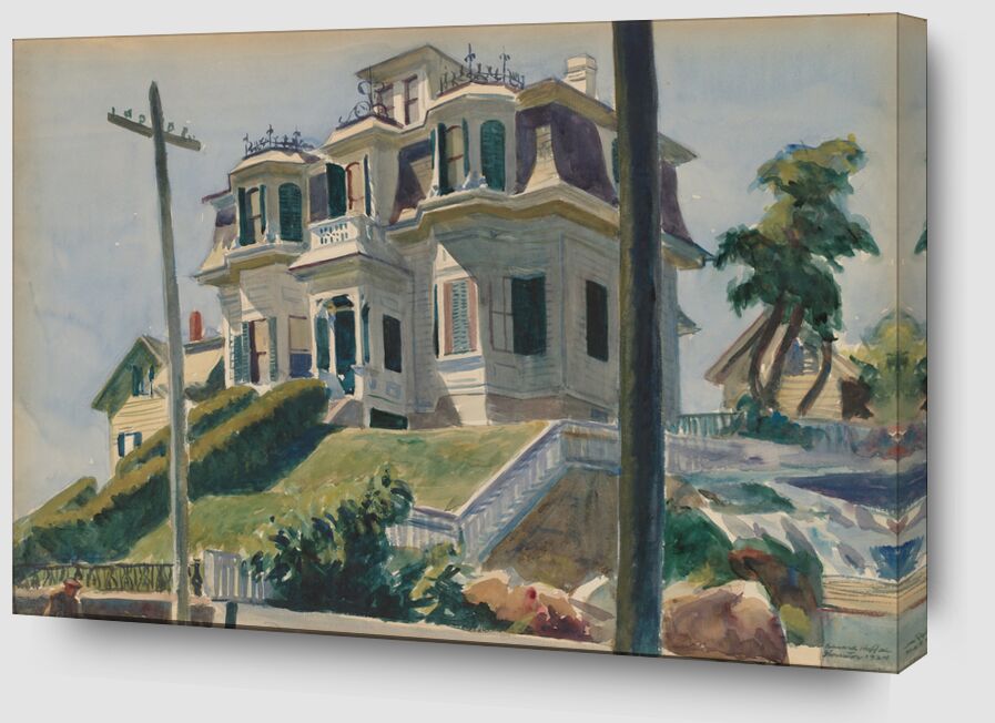 Haskell's Haus - Edward Hopper von Bildende Kunst Zoom Alu Dibond Image