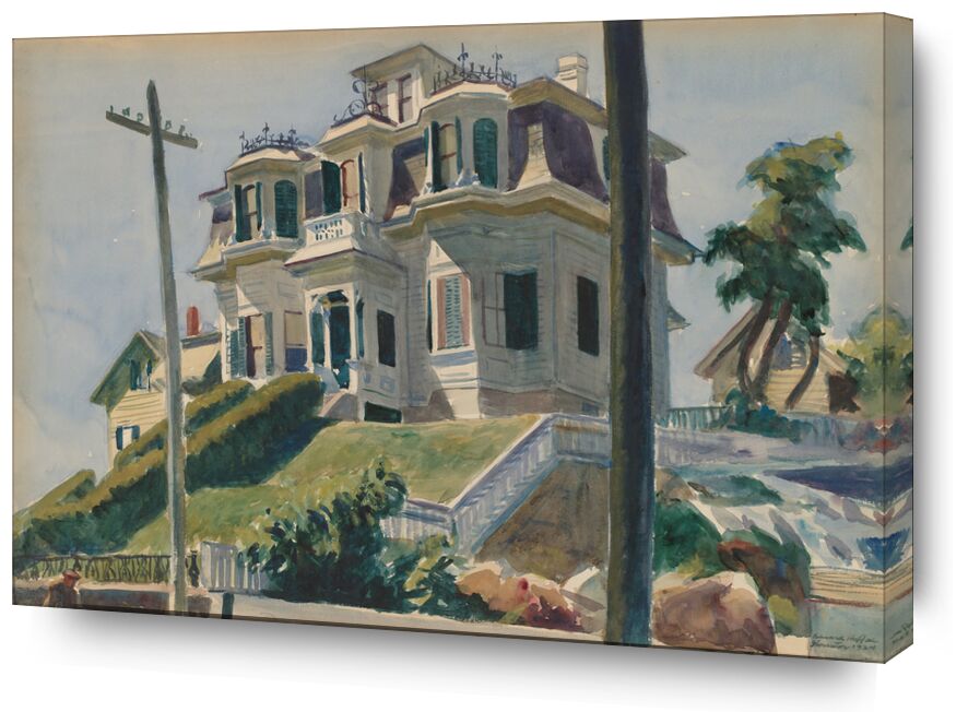 Haskell's House desde Bellas artes, Prodi Art, Edward Hopper, casa, casa, América, painture