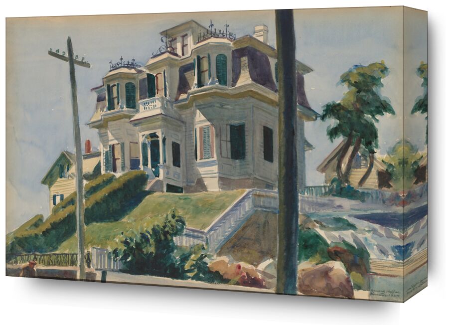 Haskell's House from Fine Art, Prodi Art, Edward Hopper, House, House, America, painture