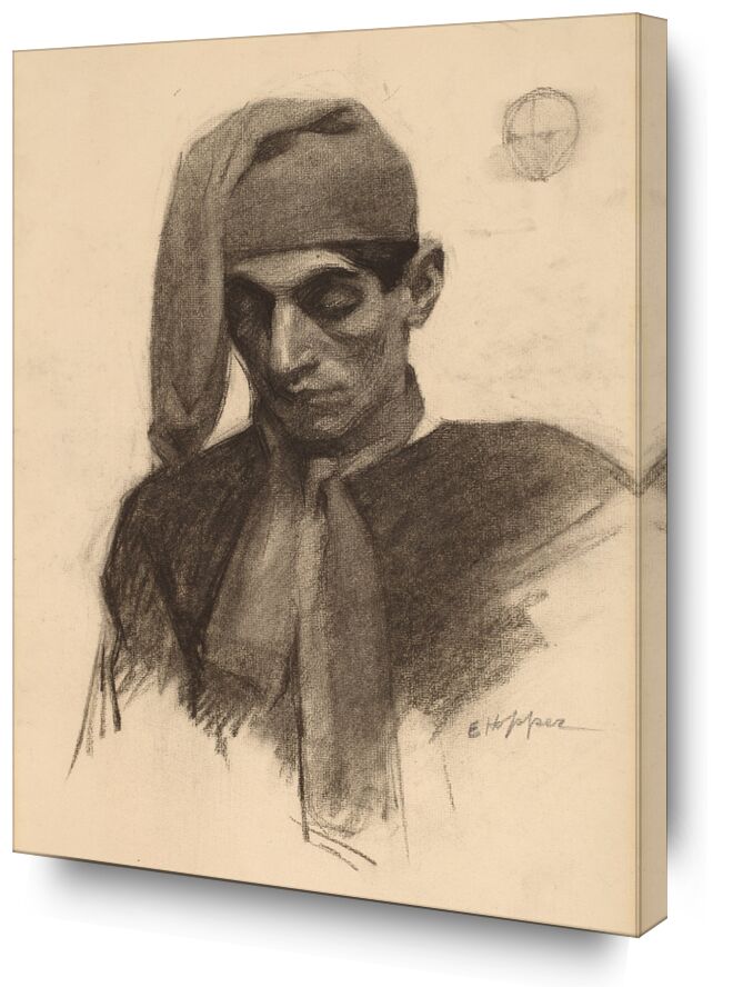Jimmy Corsini - Edward Hopper de Beaux-arts, Prodi Art, portrait, Edward Hopper, crayon, dessin au crayon, noir et blanc