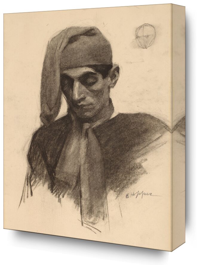 Jimmy Corsini - Edward Hopper from Fine Art, Prodi Art, portrait, Edward Hopper, pencil, pencil drawing, black-and-white