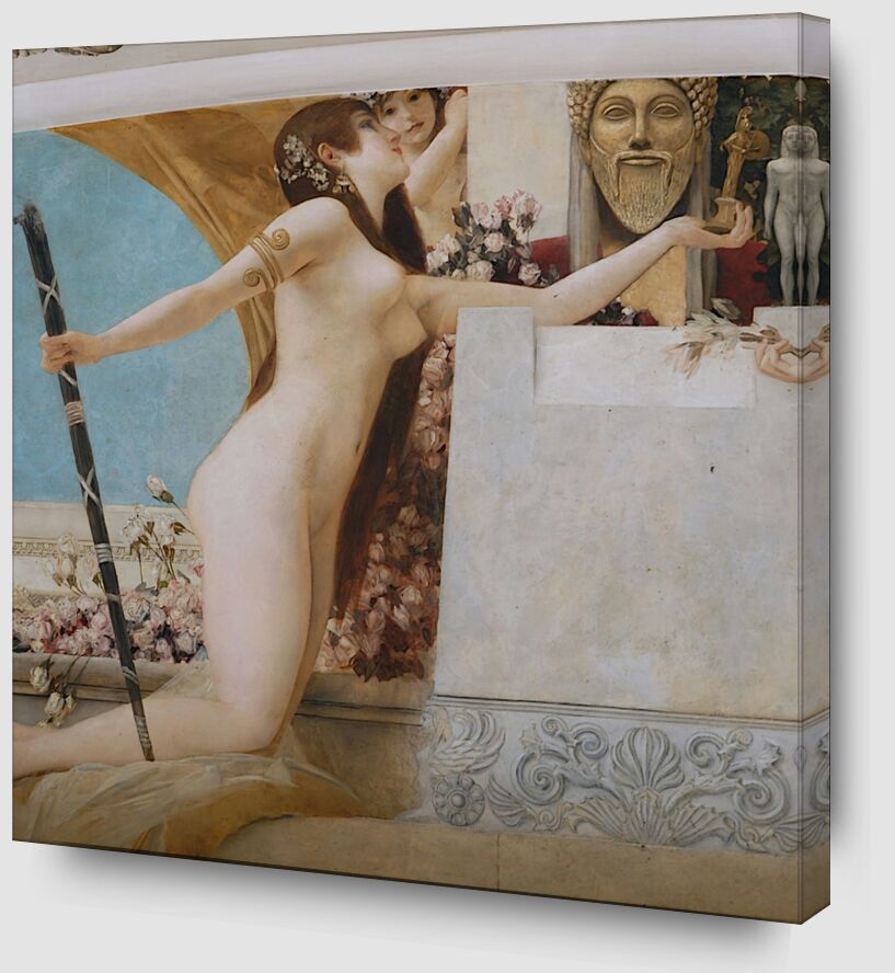 "L'Autel de Dionysos " Détail - Gustav Klimt de Beaux-arts Zoom Alu Dibond Image